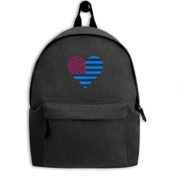 Stylish Personalised City Backpack Black Embroidered Bag for Women Eco-Friendly Fashion Bag Customizable Travel and School Gift