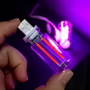 Car USB Night Light Touch Control LED Dimmable Mini Atmosphere Lamp with Full-Spectrum Chip for Car & Bedroom Ambient Lighting