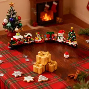 [Christmas Building Blocks] Christmas Small Assembly Insert Building Blocks Santa Claus Toys,Series For Children Holiday Surprise Gift, Halloween Gifts For Boys And Girls