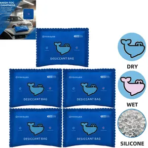 Reusable Silicone Desiccant Packs, 150g (1/3/5 Pack), Moisture Absorber for Storage, Cabinets, Electronics, 3D Printing Materials