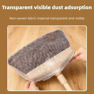 100pcs disposable broom cover is a must-have household dust removal cloth cover for electrostatic adsorption of hair and dust, making it easy to clean