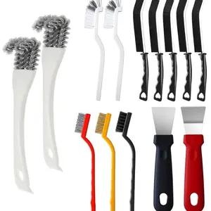 Ultimate 14-Piece Deep Cleaning Brush & Scraper Set! Heavy duty wire brushes, crevice gap tools & putty knives. Ideal for kitchen grout, car detailing, rust removal, grill grease & home chores. The perfect CleanTok home hack tool! Shop now!