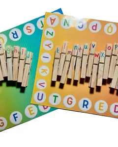 Clothespin Letter Activity for Early Learning and Homeschool - Interactive Educational Tool with Tactile Experience for Kids