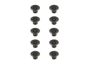 Elegant Decor KB2010-AB-10PK 1.1 in. Dia. Corio Multipack Mushroom Knob, Antique Bronze - Pack of 10