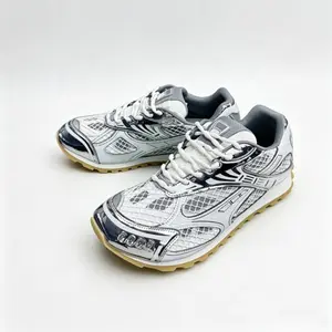 Premium Black Gray Y2K Chunky Sneakers for Men Women Breathable Mesh Upper Anti-Slip Rubber Sole Shock Absorption Casual Daily Trainers