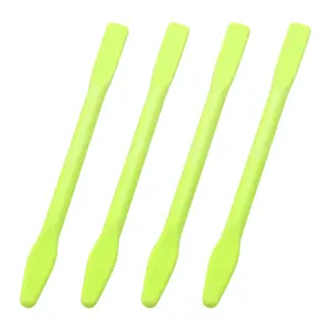 4 Pack Reusable Non-Stick Silicone Eyebrow Wax Sticks Waxing Applicator Spatula For Home Salon Body Use Green