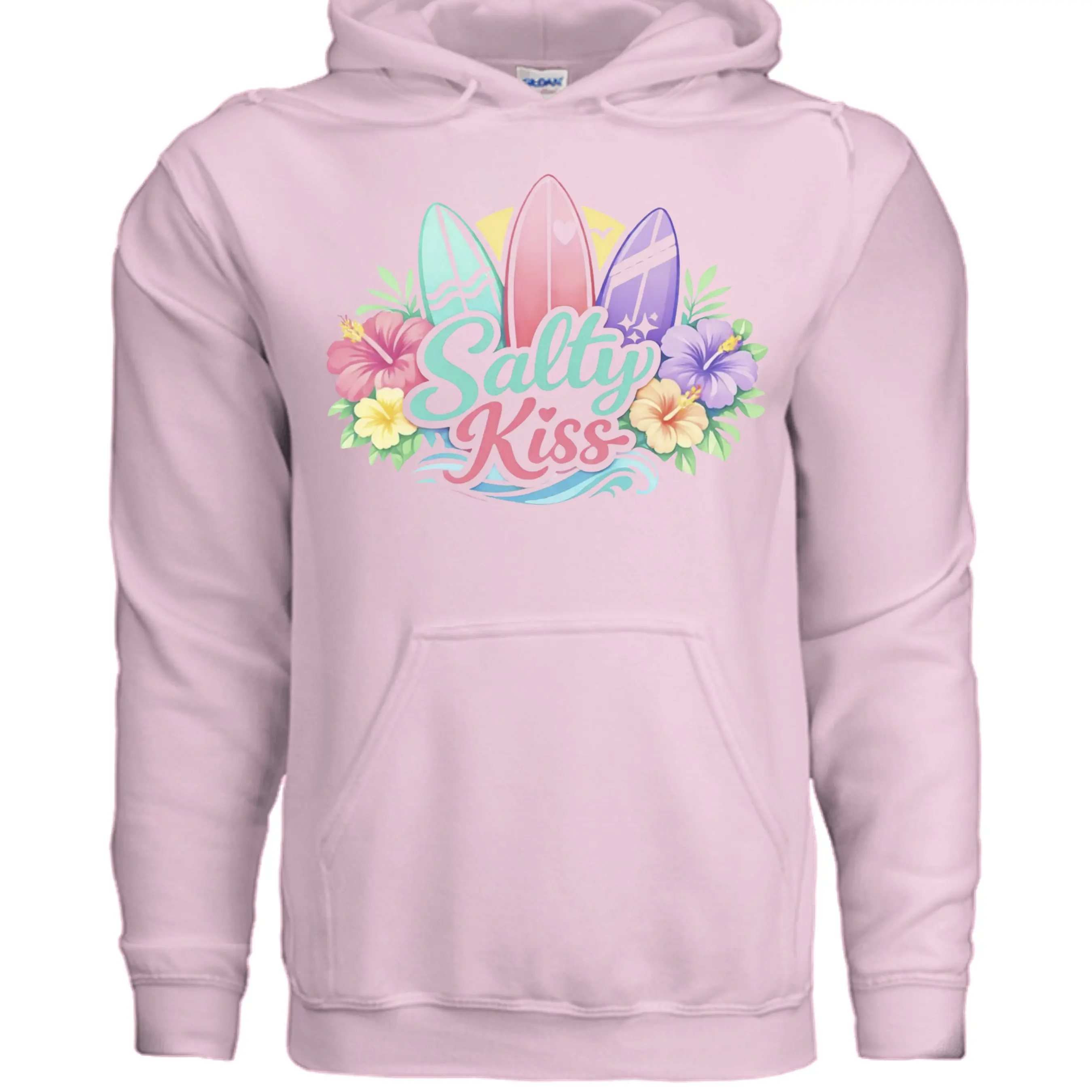 Women's Hoodie - Sunset Surf Bloom