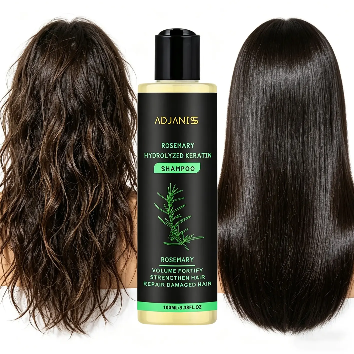 Adjaniss Rosemary Nourishing Hair Balm, 100ML Nutrient Cleanser, Haircare Keratin, Suitable for All Hair Types, Ideal Travel Choice, Long-Lasting Shine, Frizz Control Care, Haircare Product