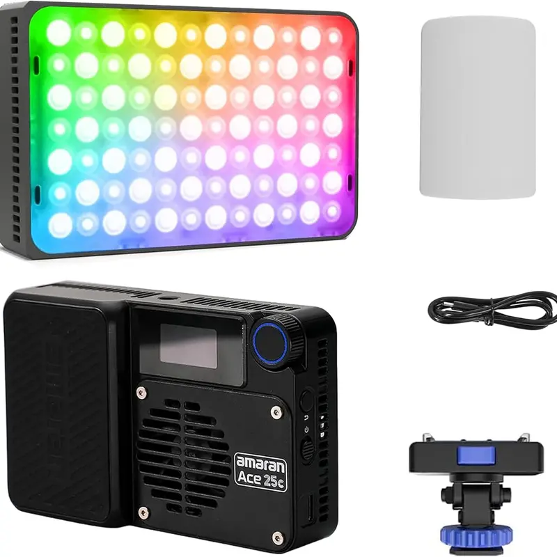 amaran Ace 25c/25x Video Light-B,25W On Camera Pocket Video Light, PD Charging for creator