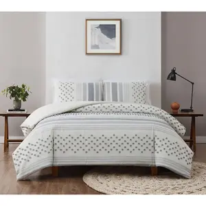 Brooklyn Loom Mia Tufted Texture Full/Queen Duvt Cover Set