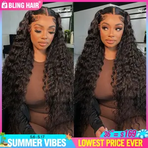 Bling Hair 36inch 38inch Deep Wave 13x6 Lace Frontal Wig Deep Curly Human Hair Wigs For Women Brazilian 13x4 Water Wave Lace Front Wig Pre Plucked Brazilian 13x6 Deep Wave Lace Front Wig Pre Plucked Lace Frontal Wig #SummerVibes summervibes