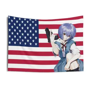 2026 New Rei Ayanami USA Tapestry Flag, Evangelion Anime Indoor Wall Tapestries, Home Decor, Japanese Anime Art, Wall Art Gift 30*40Inch bedroom decorative accessories tapestry tapestry
