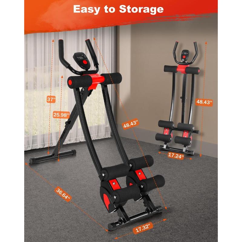 Ab Machine, Adjustable Trainer for Home Gym, Ab Crunch Exercise Equipment for Beginner