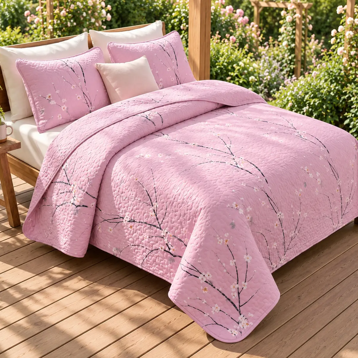 Sohochic Floral Patchwork Bedspreads & Coverlets Bedding Sets - Vintage Cottagecore, Lightweight Reinforced Polyester, Breathable, 2/3-Piece with Pillow Shams, for Girl Room Decor & Guest Room, Multiple Patterns