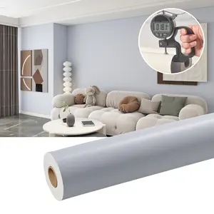 Waterproof Self-Adhesive Wall Paper Roll, Thick Mauve Color, Removable DIY Vinyl Material, Heat Insulation, Ideal for Living Room Decor