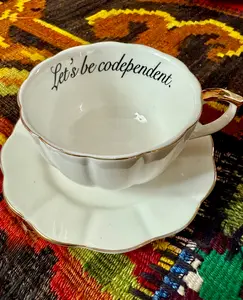 Happy Co Couple cup and saucer