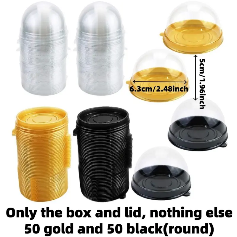 Only boxes-50 gold and 50 black(round)