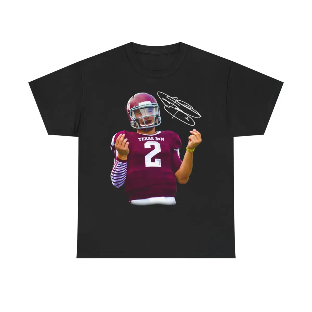 Essential Clean Fit Tee 2026 Oversized Graphic Tee Johnny Manziel Money Football Shirt Texas A&M Heisman Trophy Retro Graphic Tee Distressed Unisex Cotton Collector Apparel unisex fashion choice.Breathable Cotton Casual TopUnisex Streetwear Tee,Grung,day,