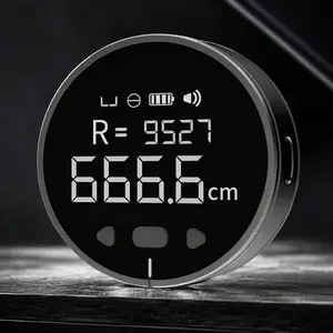 Precision Laser Distance Meter: Rechargeable 324ft Range Digital Tape Measure with LCD Screen. Ideal for Carpentry, Auto Repair, Construction, DIY & Outdoor Use - Curved & Flat Surface Measurements