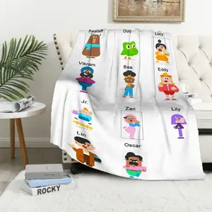 Kawaii Duolingo Green Owl Plushie of Duo The Owl Throw Camping Blanket Cuddly Fluffy Soft Blankets & Throws Luxury Cover Downy