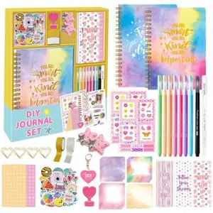 DIY Journal Set for Girls - 98 pcs DIY Journal Set for Tween & Teen Girls, Stationery Set, Scrapbook & Diary Supplies Set, Journaling Art Crafts Kit, Ideal Gifts
