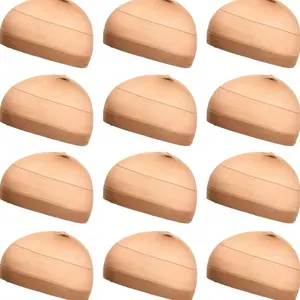 24 PCs Invisible HD Wig Cap for Lace Front Wigs - Nylon Stocking Cap, Lightweight, Thick & Wide Elastic Band, Suitable for Various Hair Styles