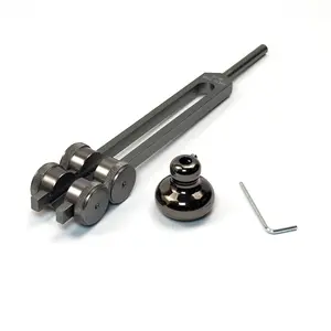 Earth Star 68.05 Hz (9th) Tuning Fork with Attenuator - Sound Healing and Biofield Harmonization - Vibration Therapy Tools - Weighted Boot | Earthy Gray