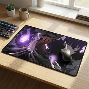 Solo Leveling Sung Jinwoo Gaming Mouse Pad XXL, Anime Extended Desk Mat, Non-Slip Keyboard Mousepad for PC Laptop Gamer Setup, Cool Gift for Anime Fans