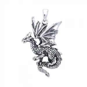 Welcome the world of the Fantasy Dragon ~ Sterling Silver Pendant TP940