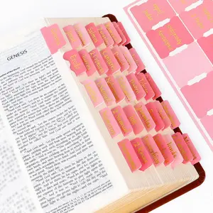 Spanish Pink Bible Tabs for Women Girls - Upgraded Version Large Print Women's Sturdy Gold Foil Laminated Waterproof para Mujeres, Ideal para Estudio Bíblico y Regalos Cristianos