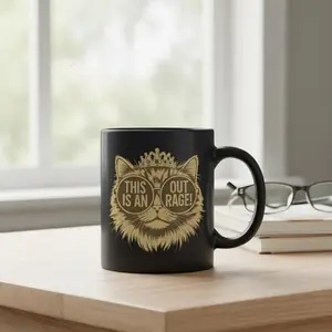 [Sale Up To 50%] Dungeon Crawler Carl Ceramic Mug 15oz, New Achievement Mug, Funny Princess Donut Cat Cup 15oz, Fantasy Book Lovers Gift, 11oz & 15oz ceramic mug