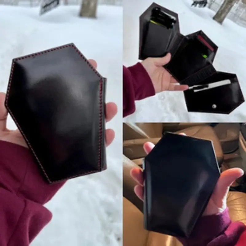 Halloween Coffin Shape Wallet Vampire Wallet, Spooky Design Accessory, Perfect Gift for Halloween Parties, Unique Costume Accessory, Stylish Wallet, Gothic Wallet