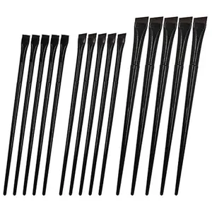 “15 Pcs Eyeliner Brush Set – 3 Styles Fine Angled, Ultra-Thin Slanted & Flat Eyebrow Brushes, Concealer & Precision Makeup Tools for Professional Beauty (Black)”