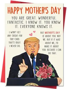 Mother's Day Gift Funny Mothers Day Card, Humor Mothers Day Gifts for Mom from Daughter Son, Unique Mother’s Day Card for Wife from Husband