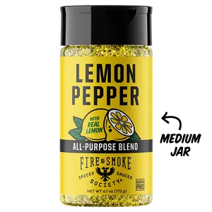 Fire & Smoke Society Lemon Pepper | All-Purpose Seasoning Blend | Made with Real Lemon