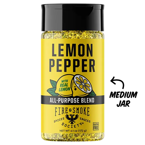 Fire & Smoke Society Lemon Pepper | All-Purpose Seasoning Blend | Made with Real Lemon