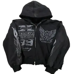 Kyn Apparel Casual Sky Print Hoodies  Grunge  Sweatshirt Tops Hip Hop Goth Y2k  Hoodie