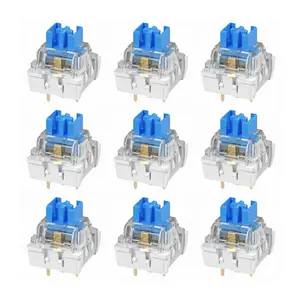48 count Mechanical Keyboard Replacement Blue Switches, 3 pin Clicky/50gf Accurate Typing/ switches for LED Gaming Keyboard/ Prints