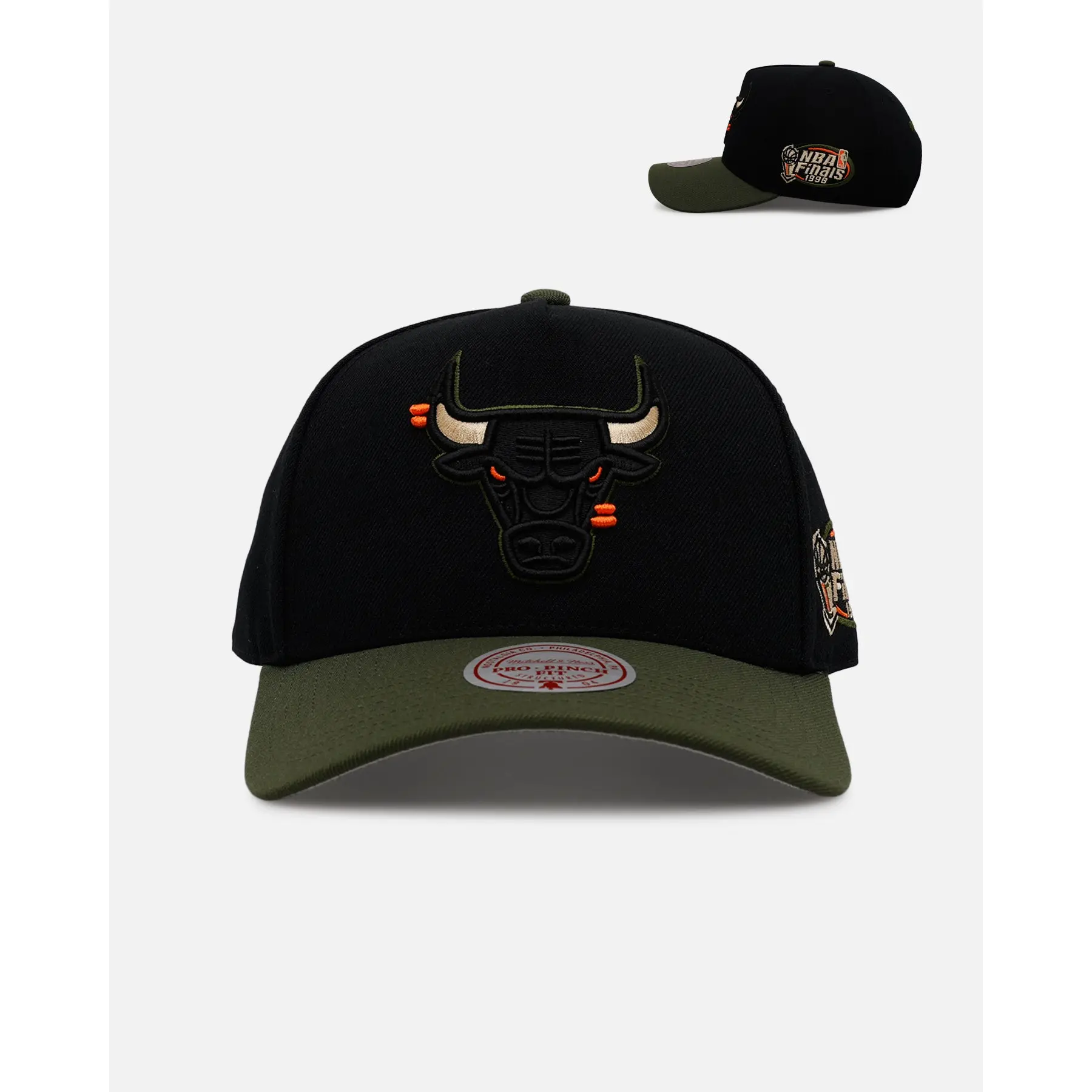 Mitchell & Ness Chicago Bulls 'Olive Cargos' Pro Pinch Snapback Olive/Black