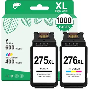 275XL 276XL for  PIXMA TS3722 Ink Cartridges 275 276 XL Ink Cartridges for  Printers TR4720 TS3720 TR4700 TS3522 TS3520 TS3500 TR4725 TR4722 Black/Color Combo Pack