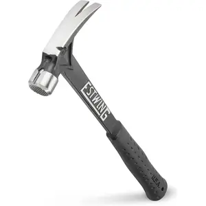 Ultra Series Hammer - 15 oz Rip Claw Framing Hammer with Milled Face & Shock Reduction Grip - EB-15SM