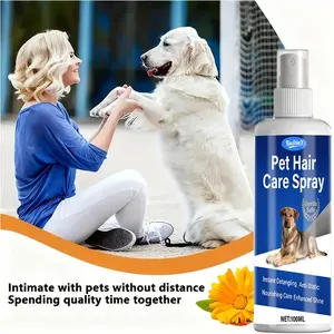 Pet Hair Care Spray for Cats and Dogs, Softening Spray, Anti-Static, Untangles, Relieves Skin Irritation, Fragrance Agent
