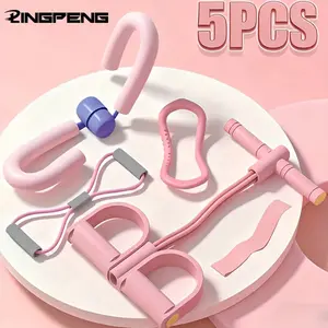 Ultimate Home Fitness Kit, 4/5 Piece Leg Training Yoga Stretch Body Shaping Strength Building Multi-Functional Exercise Equipment, Loop Elastic Band, Fitness Accessories