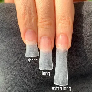 Duck feet (Flare) half cover nail tips no c curve