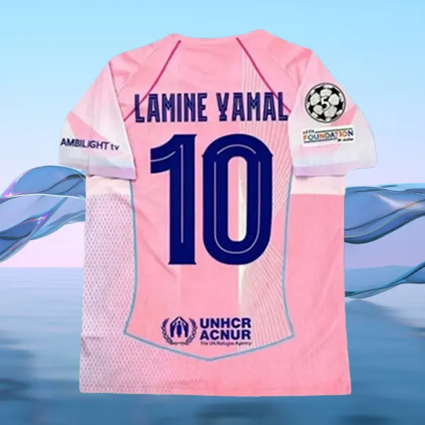 25/26 Yamal Pink 10 Short sleeve Soccer jersey