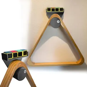 Wall Mount Pool Rack, Pool Triangle Holder for Pool Chalk and Triangle Rack, Billiard Table Pool Chalk Holder Accessory (No Chalk Included)