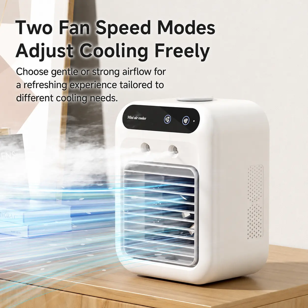 Summer Desktop Cooling Fan, Compact Home Air Conditioner, USB Mist Humidifier, Portable Fan