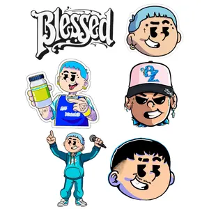 Blessdd 2 Side Acrylic Keychain, Latin Rapper Hip Hop Style Keyring Gift