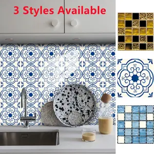 Modern Home Decor Self-Adhesive Removable Moroccan/mediterranean Style, Customizable for Kitchen, Bathroom, Furniture, Desktop