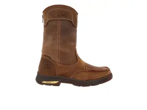 Georgia Boots Men's SuperLyte Waterproof Wellington Work Boots, Color: Brown